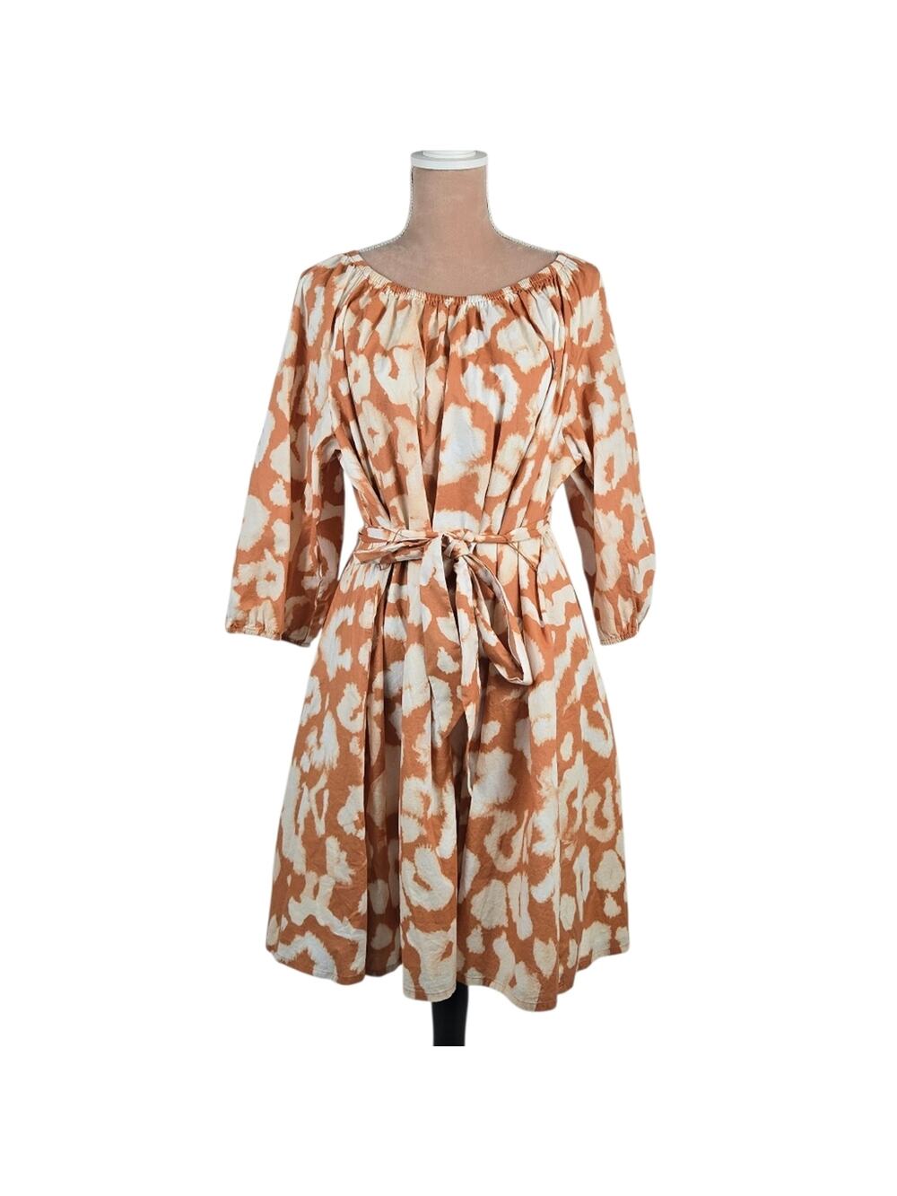 Elizabeth and James Uptown Watercolor Leopard Print Dress Size XXL